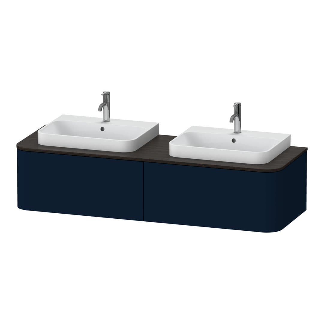 Duravit Happy D.2 – Έπιπλο Νιπτήρα – 1600 mm, για κονσόλα, 2 συρτάρια – Night blue Satin Matt, Lacquer (HP4946B9898)