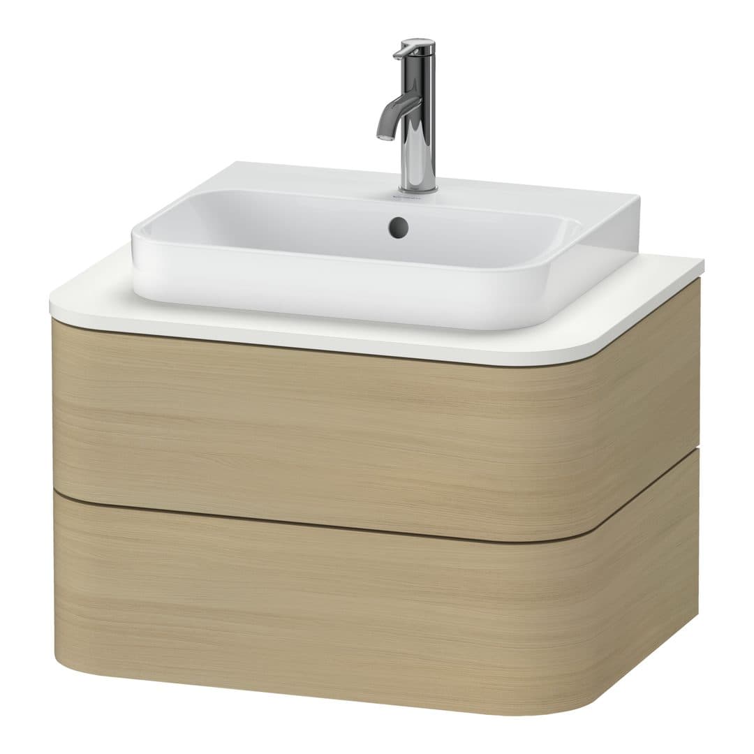 Duravit Happy D.2 – Έπιπλο Νιπτήρα – 650 mm, για κονσόλα, 2 συρτάρια, νιπτήρας κέντρο – Mediterranean oak Matt, Real wood veneer (HP496007171)