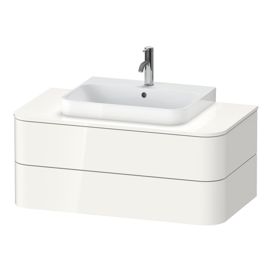 Duravit Happy D.2 – Έπιπλο Νιπτήρα – 1000 mm, για κονσόλα, 2 συρτάρια, νιπτήρας κέντρο, μοντέλο HP4961 – White High Gloss, Decor (HP496102222)