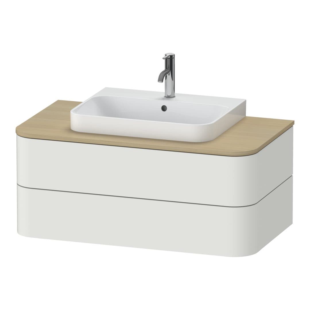 Duravit Happy D.2 – Έπιπλο Νιπτήρα – 1000 mm, για κονσόλα, 2 συρτάρια, νιπτήρας κέντρο, μοντέλο HP4971 – Nordic white Satin Matt, Lacquer (HP497103939)