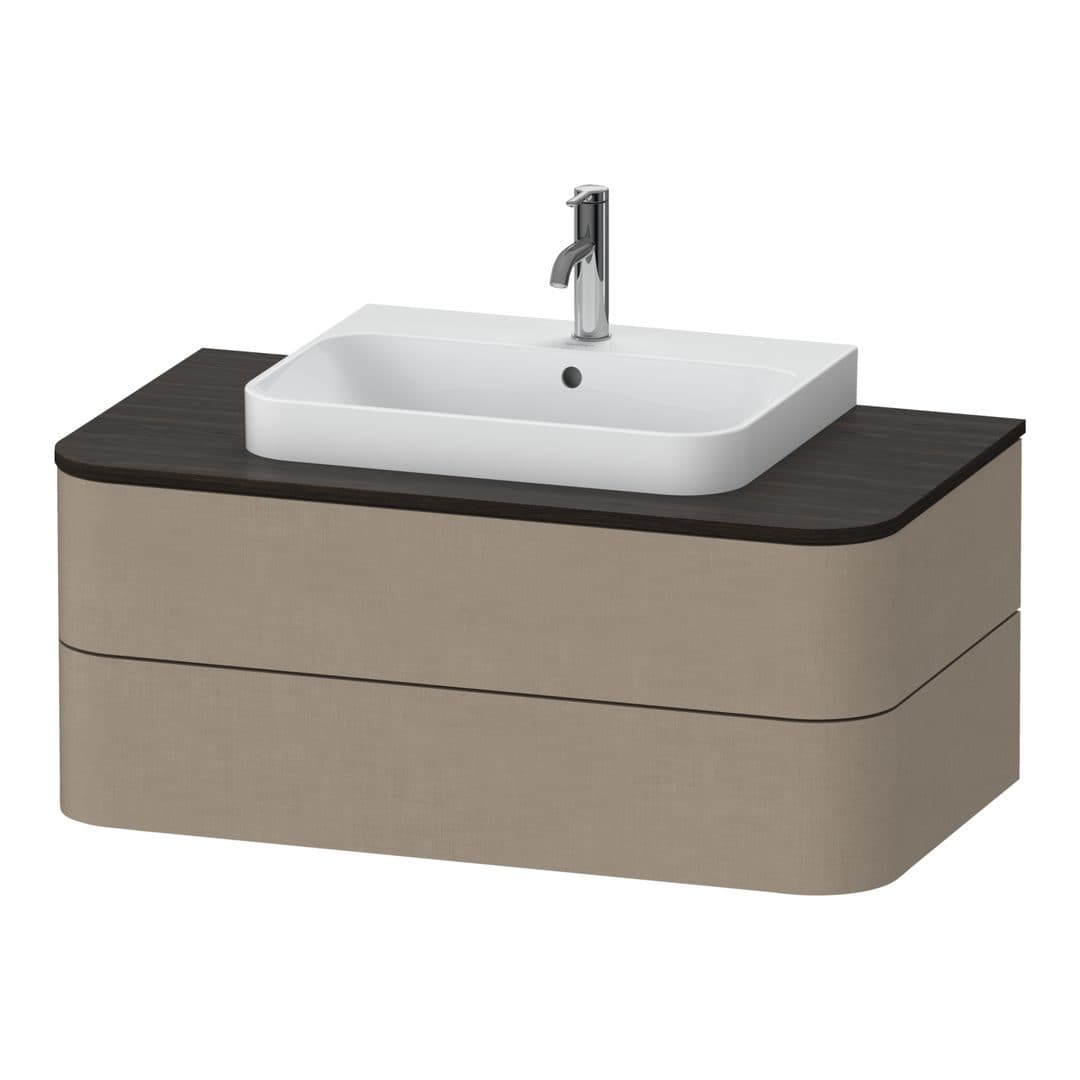 Duravit Happy D.2 – Έπιπλο Νιπτήρα – 1000 mm, για κονσόλα, 2 συρτάρια, νιπτήρας κέντρο, μοντέλο HP4971 – Linen Matt, Decor (HP497107575)