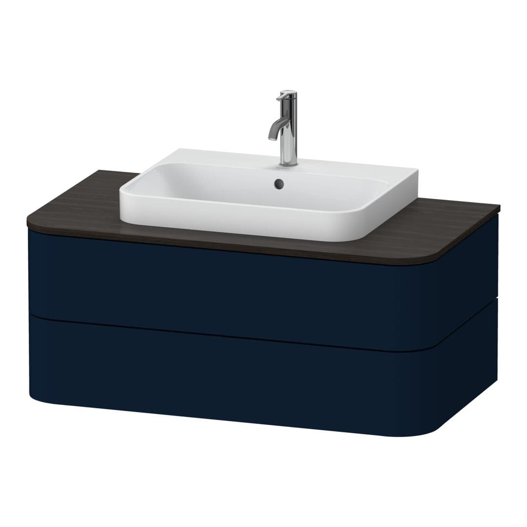 Duravit Happy D.2 – Έπιπλο Νιπτήρα – 1000 mm, για κονσόλα, 2 συρτάρια, νιπτήρας κέντρο, μοντέλο HP4971 – Night blue Satin Matt, Lacquer (HP497109898)