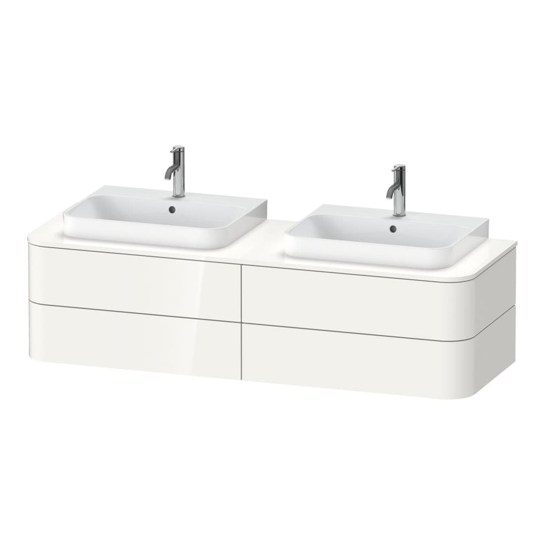 Duravit Happy D.2 – Έπιπλο Νιπτήρα – 1600 mm, για κονσόλα, 4 συρτάρια, μοντέλο HP4974 – White High Gloss, Decor (HP4974B2222)