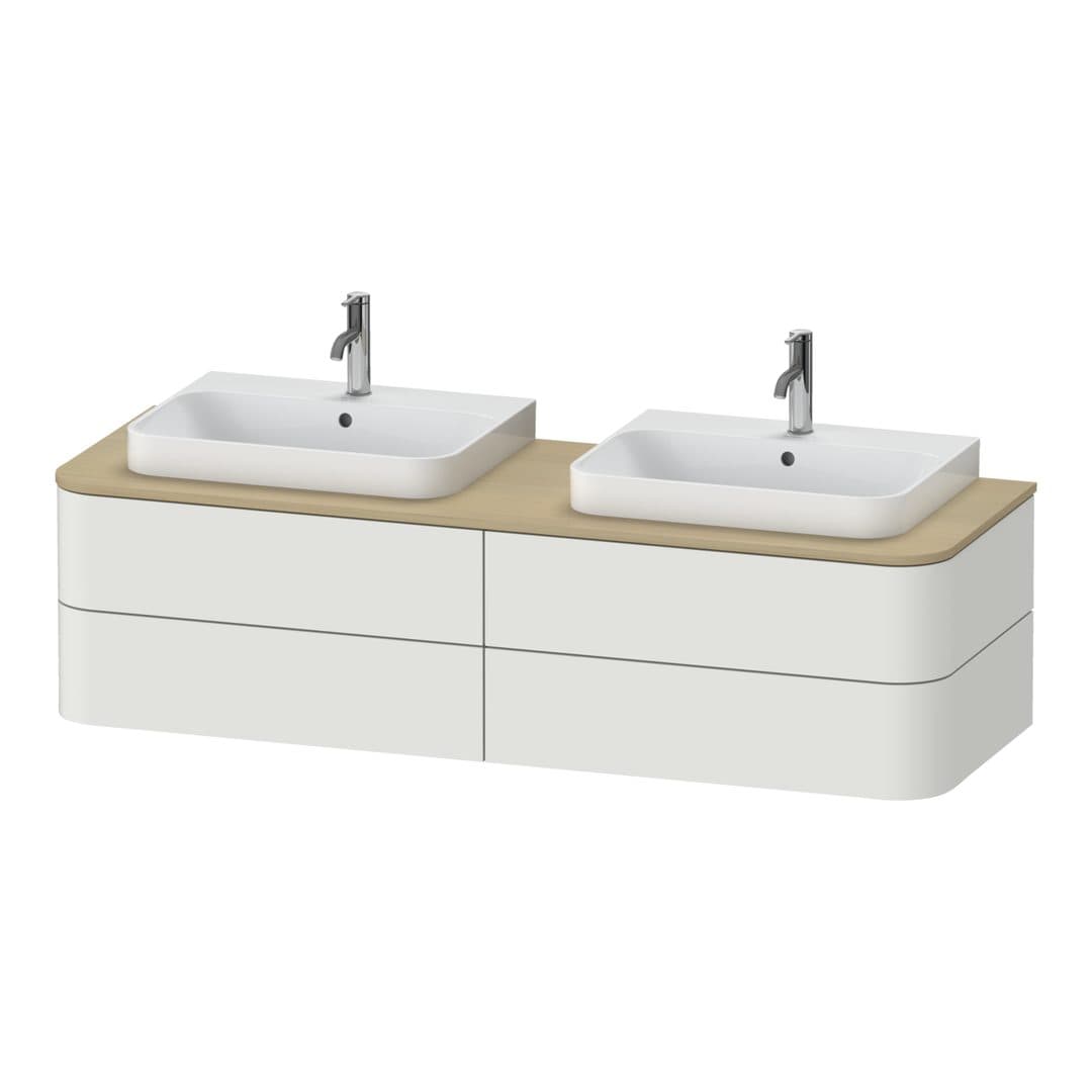 Duravit Happy D.2 – Έπιπλο Νιπτήρα – 1600 mm, για κονσόλα, 4 συρτάρια, μοντέλο HP4974 – Nordic white Satin Matt, Lacquer (HP4974B3939)