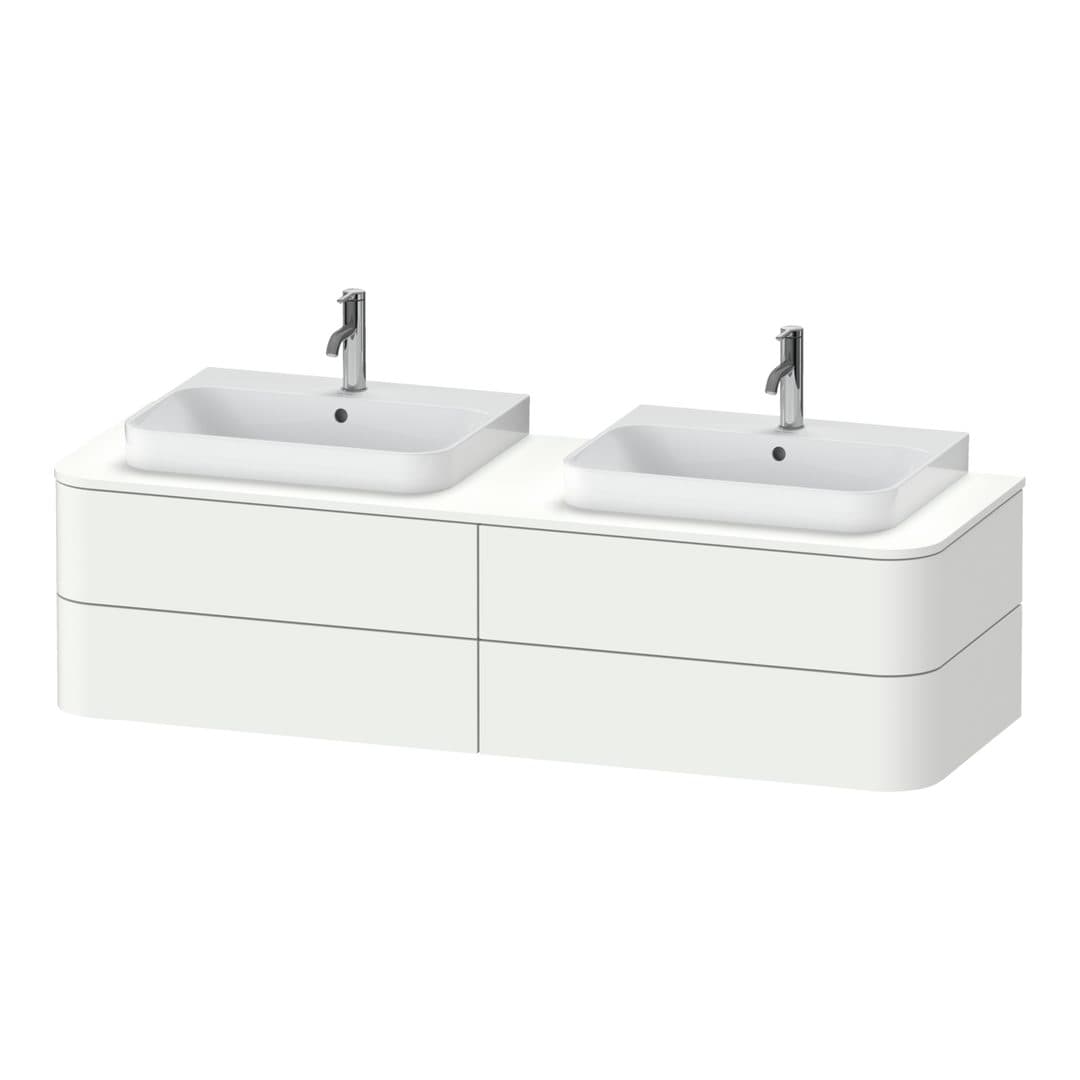 Duravit Happy D.2 – Έπιπλο Νιπτήρα – 1600 mm, για κονσόλα, 4 συρτάρια, μοντέλο HP4974 – White Super Matt, Decor (HP4974B8484)