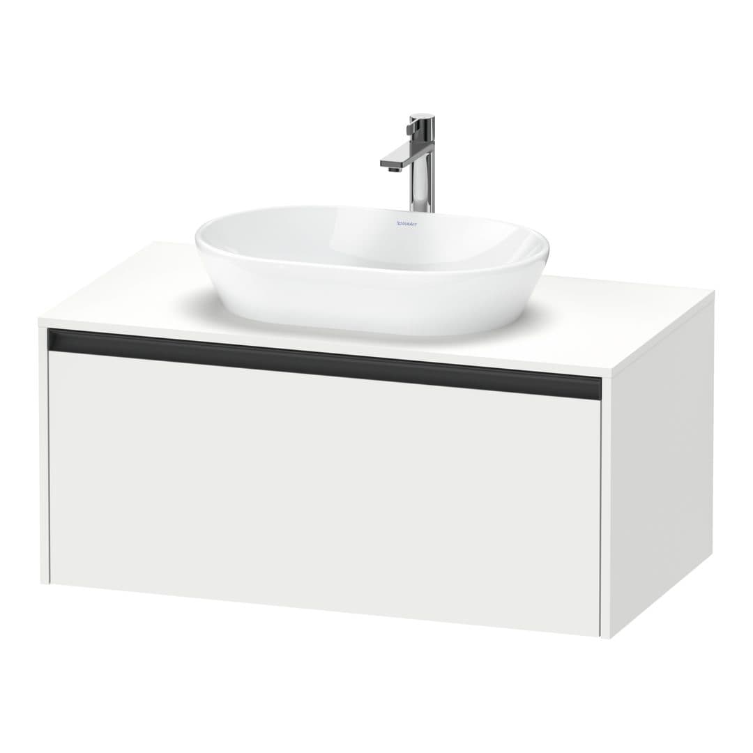 Duravit Ketho.2 – Έπιπλο Νιπτήρα – 1000 mm, για κονσόλα, 1 συρτάρι, νιπτήρας κέντρο – White Matt, Decor (K24886018180000)