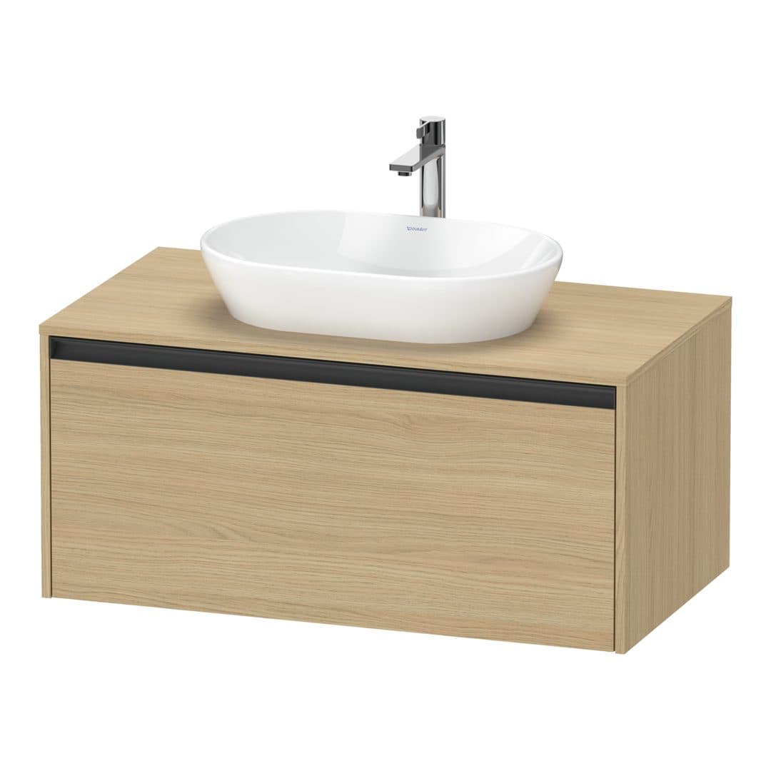 Duravit Ketho.2 – Έπιπλο Νιπτήρα – 1000 mm, για κονσόλα, 1 συρτάρι, νιπτήρας κέντρο – Natural oak, Decor (K24886030300000)