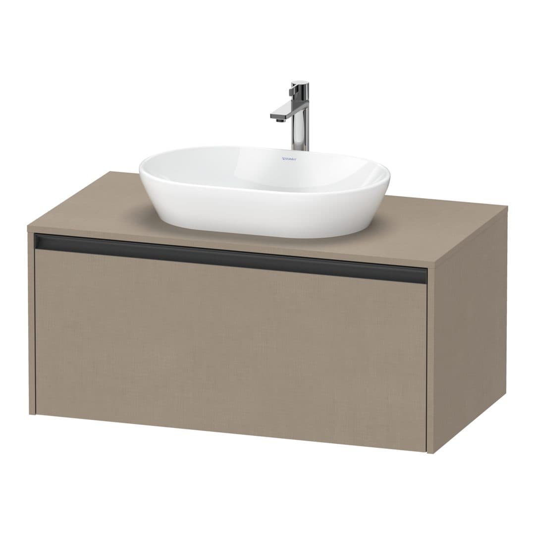 Duravit Ketho.2 – Έπιπλο Νιπτήρα – 1000 mm, για κονσόλα, 1 συρτάρι, νιπτήρας κέντρο – Linen Matt, Decor (K24886075750000)