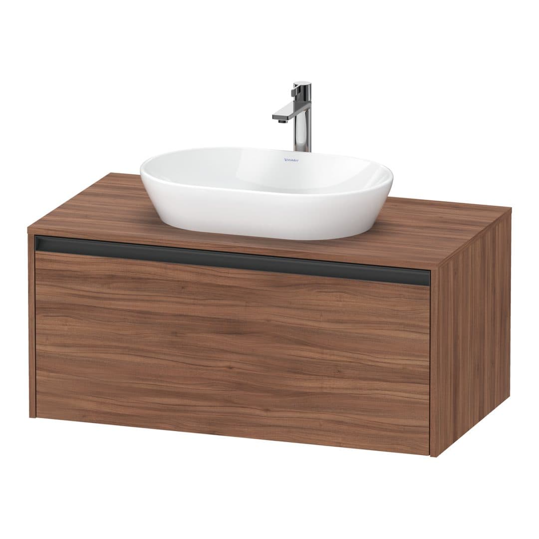 Duravit Ketho.2 – Έπιπλο Νιπτήρα – 1000 mm, για κονσόλα, 1 συρτάρι, νιπτήρας κέντρο – Walnut Matt, Decor (K24886079790000)