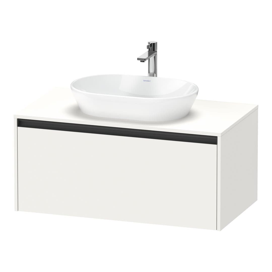 Duravit Ketho.2 – Έπιπλο Νιπτήρα – 1000 mm, για κονσόλα, 1 συρτάρι, νιπτήρας κέντρο – White Super Matt, Decor (K24886084840000)