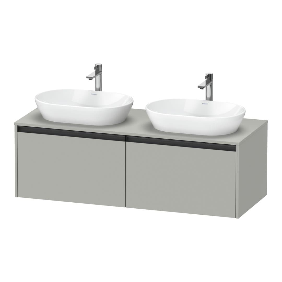 Duravit Ketho.2 – Έπιπλο Νιπτήρα – 1400 mm, για κονσόλα, 2 συρτάρια – Concrete grey Matt, Decor (K24888B07070000)