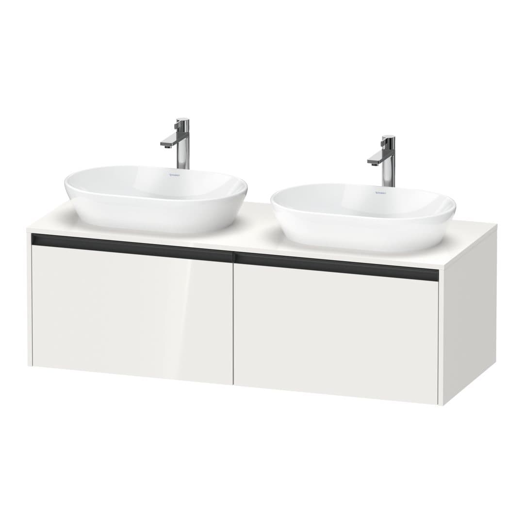 Duravit Ketho.2 – Έπιπλο Νιπτήρα – 1400 mm, για κονσόλα, 2 συρτάρια – White High Gloss, Decor (K24888B22220000)