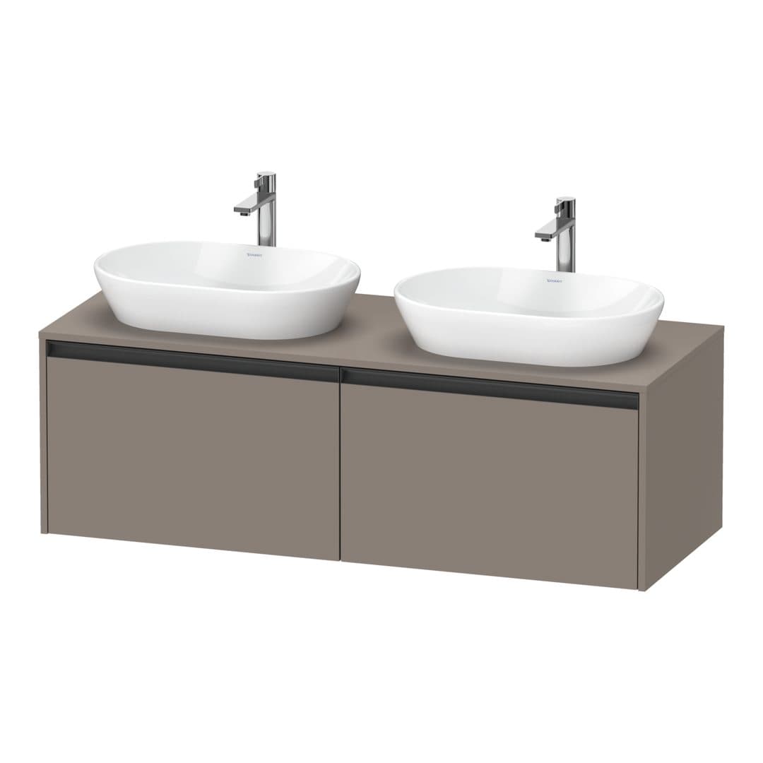 Duravit Ketho.2 – Έπιπλο Νιπτήρα – 1400 mm, για κονσόλα, 2 συρτάρια – Basalte Matt, Decor (K24888B43430000)