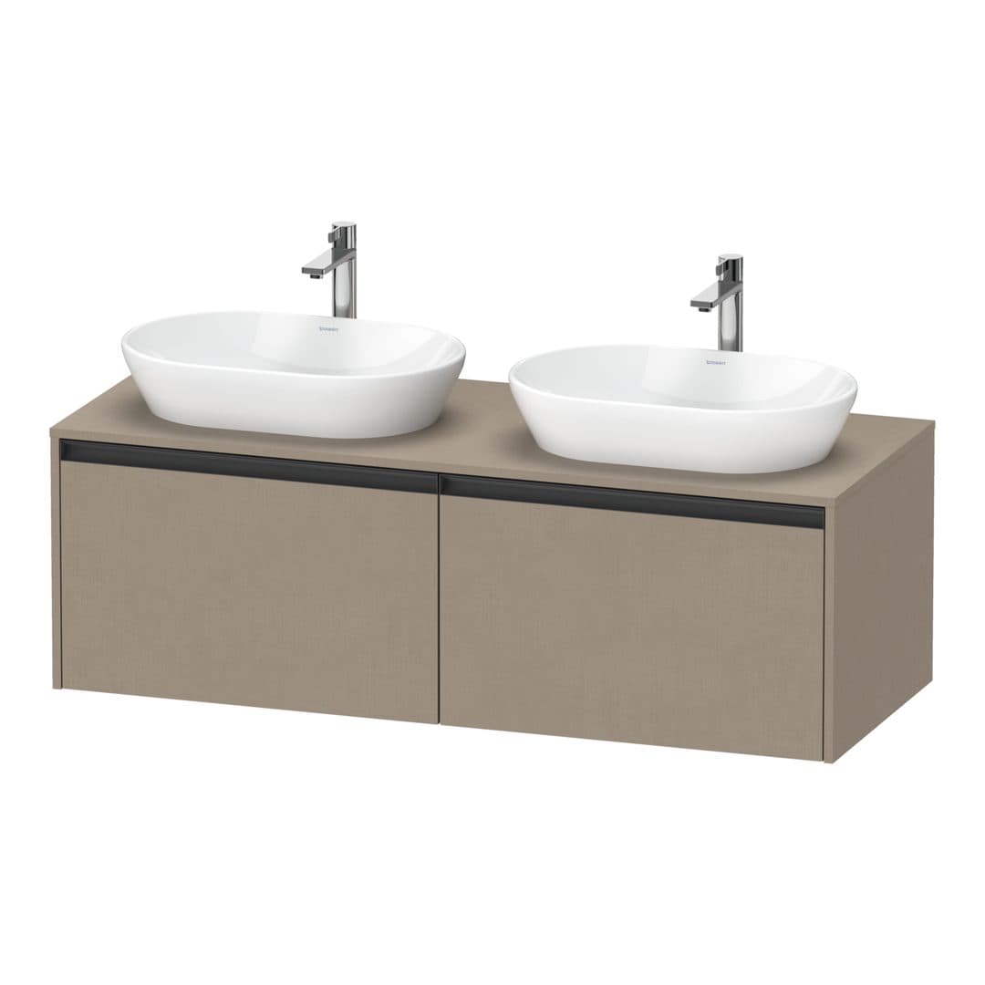 Duravit Ketho.2 – Έπιπλο Νιπτήρα – 1400 mm, για κονσόλα, 2 συρτάρια – Linen Matt, Decor (K24888B75750000)