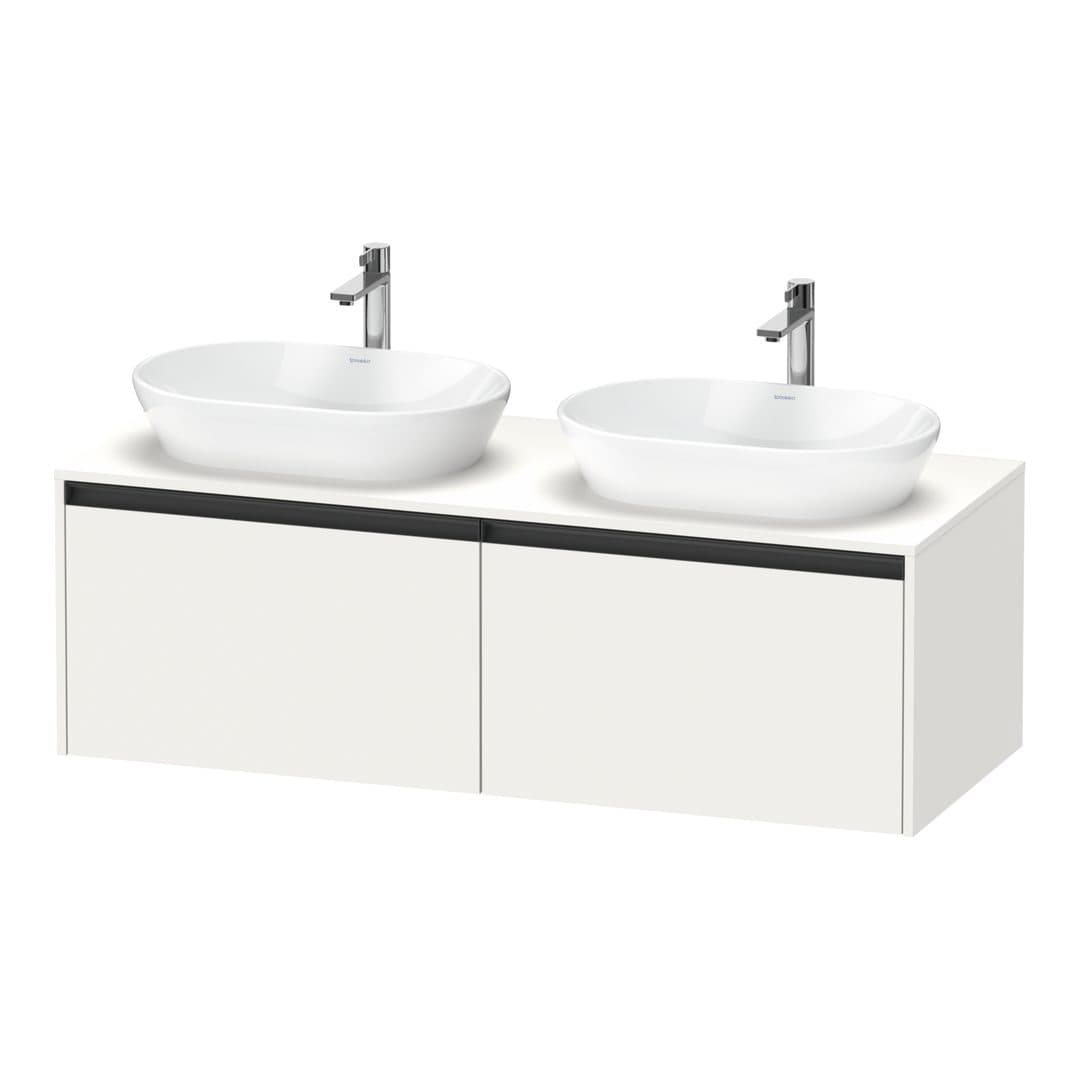Duravit Ketho.2 – Έπιπλο Νιπτήρα – 1400 mm, για κονσόλα, 2 συρτάρια – White Super Matt, Decor (K24888B84840000)