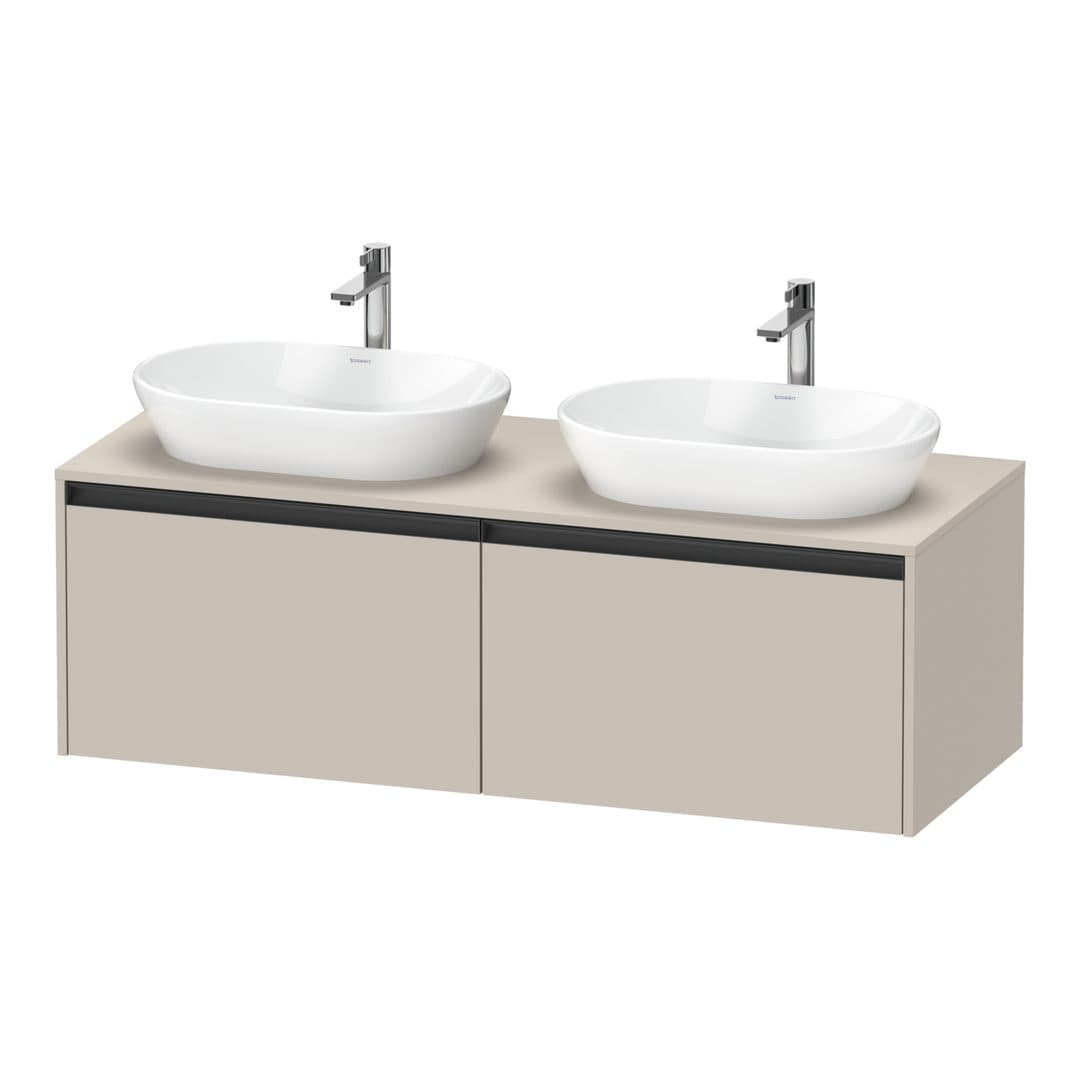 Duravit Ketho.2 – Έπιπλο Νιπτήρα – 1400 mm, για κονσόλα, 2 συρτάρια – Taupe Matt, Decor (K24888B91910000)