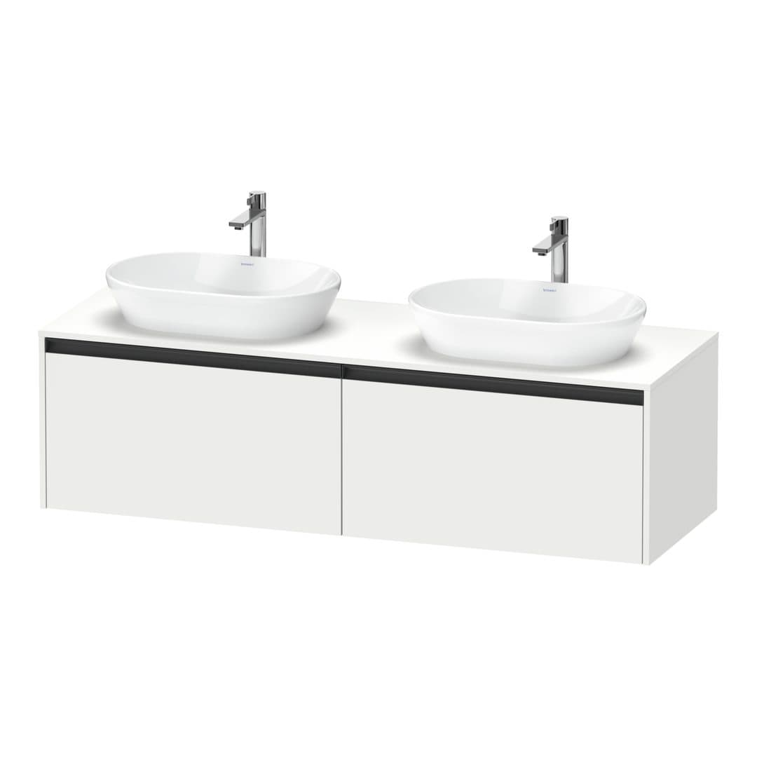 Duravit Ketho.2 – Έπιπλο Νιπτήρα – 1600 mm, για κονσόλα, 2 συρτάρια – White Matt, Decor (K24889B18180000)
