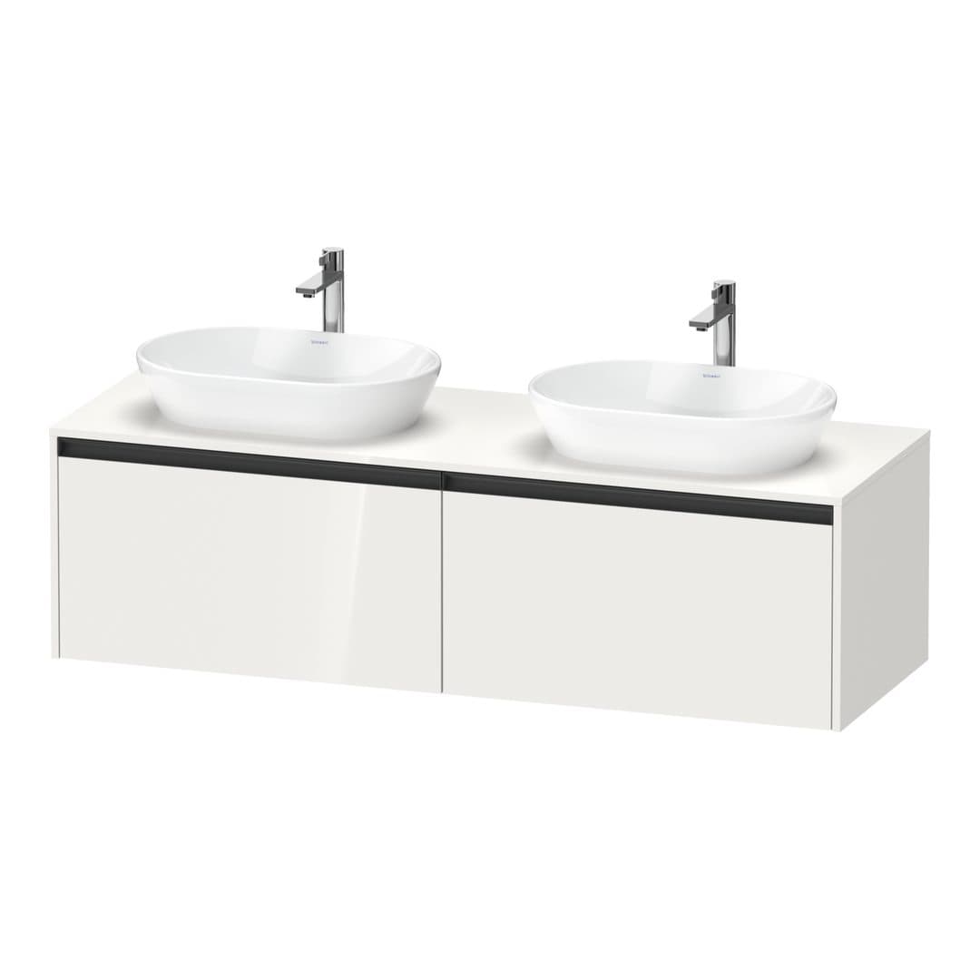 Duravit Ketho.2 – Έπιπλο Νιπτήρα – 1600 mm, για κονσόλα, 2 συρτάρια – White High Gloss, Decor (K24889B22220000)