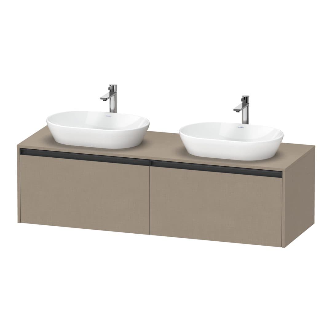 Duravit Ketho.2 – Έπιπλο Νιπτήρα – 1600 mm, για κονσόλα, 2 συρτάρια – Linen Matt, Decor (K24889B75750000)