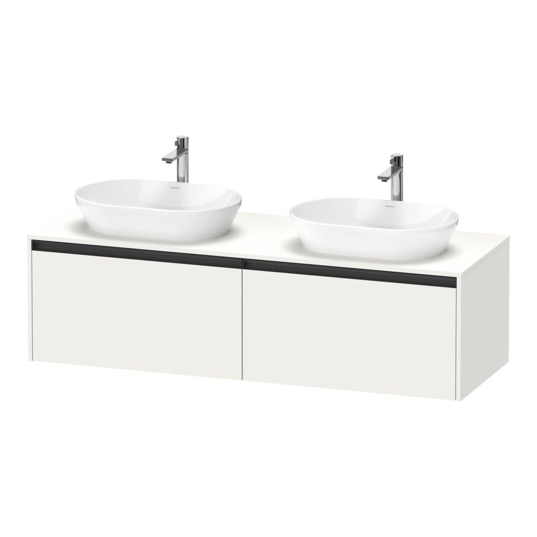 Duravit Ketho.2 – Έπιπλο Νιπτήρα – 1600 mm, για κονσόλα, 2 συρτάρια – White Super Matt, Decor (K24889B84840000)