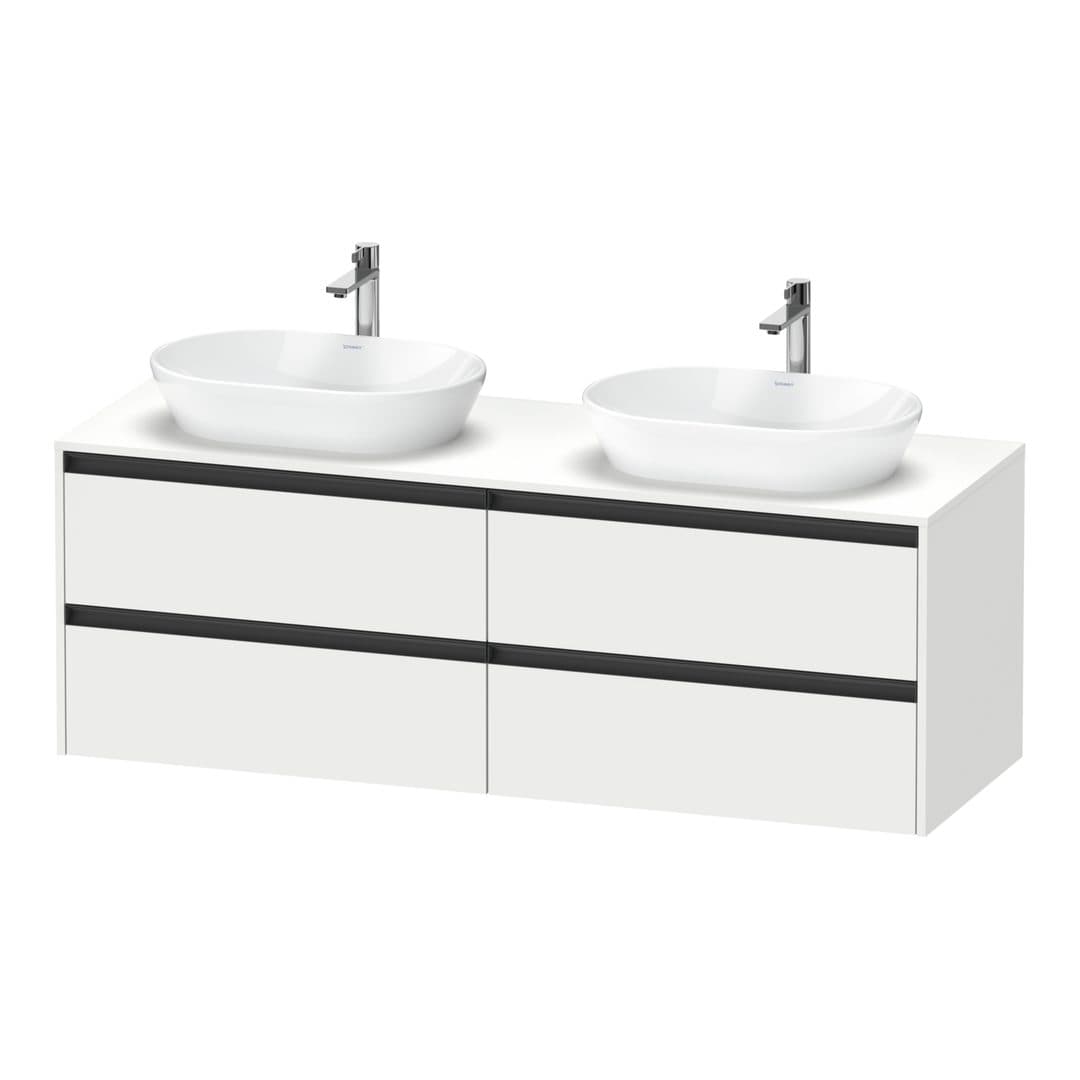 Duravit Ketho.2 – Έπιπλο Νιπτήρα – 1600 mm, για κονσόλα, 4 συρτάρια – White Matt, Decor (K24899B18180000)