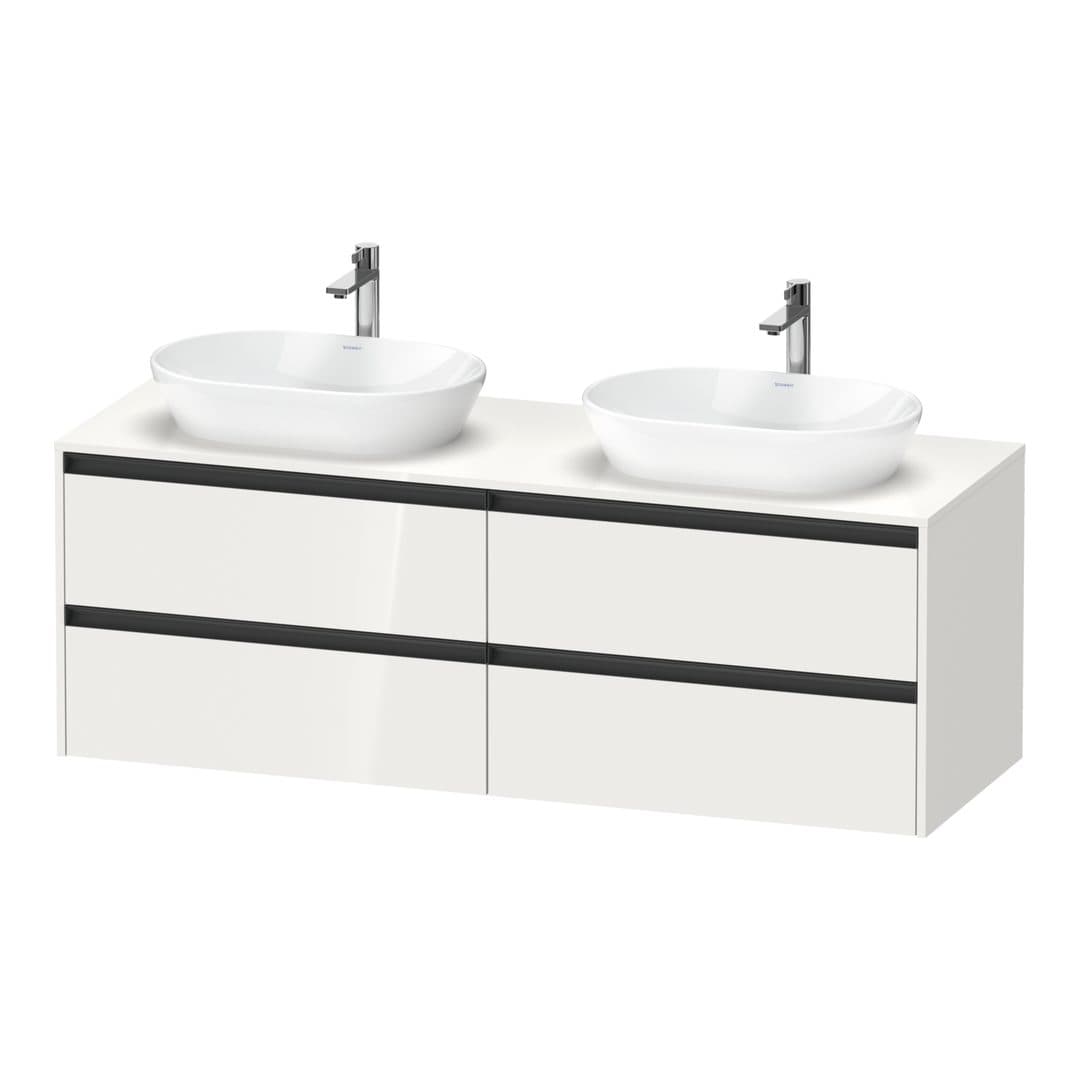 Duravit Ketho.2 – Έπιπλο Νιπτήρα – 1600 mm, για κονσόλα, 4 συρτάρια – White High Gloss, Decor (K24899B22220000)