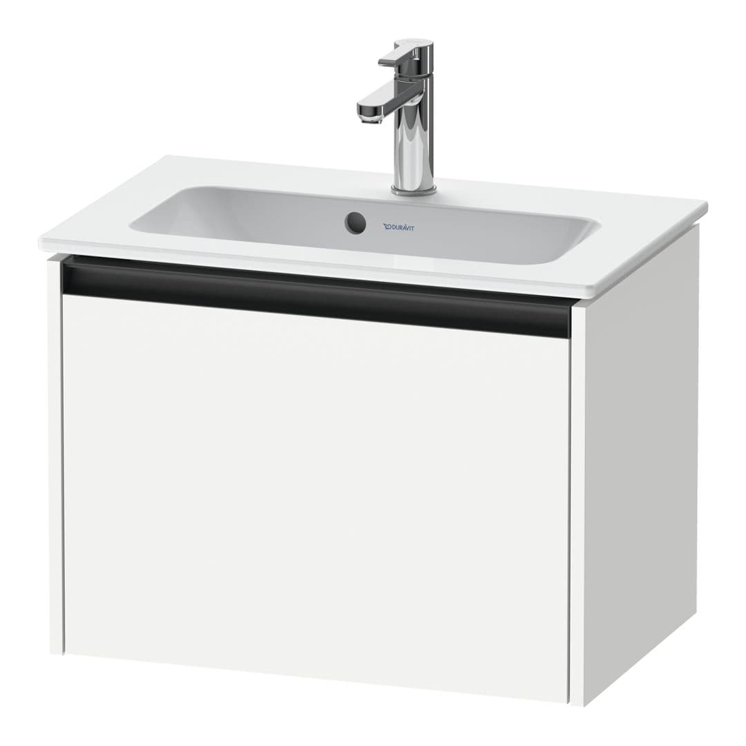 Duravit Ketho.2 – Έπιπλο Νιπτήρα – 610 mm, 1 συρτάρι, νιπτήρας κέντρο, Compact – White Matt, Decor (K25055018180000)