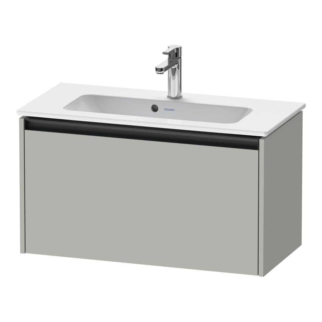 Duravit Ketho.2 – Έπιπλο Νιπτήρα – 810 mm, 1 συρτάρι, νιπτήρας κέντρο, Compact – Concrete grey Matt, Decor (K25056007070000)
