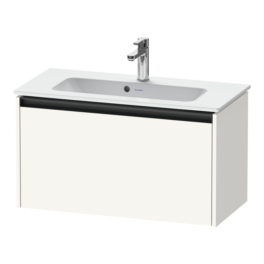 Duravit Ketho.2 – Έπιπλο Νιπτήρα – 810 mm, 1 συρτάρι, νιπτήρας κέντρο, Compact – White Super Matt, Decor (K25056084840000)