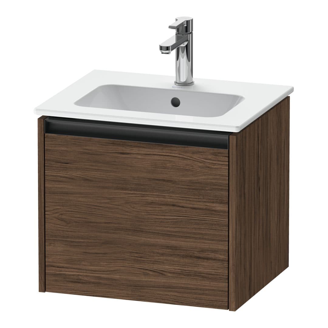 Duravit Ketho.2 – Έπιπλο Νιπτήρα – 510 mm, 1 συρτάρι, νιπτήρας κέντρο – Walnut dark Matt, Decor (K25061021210000)