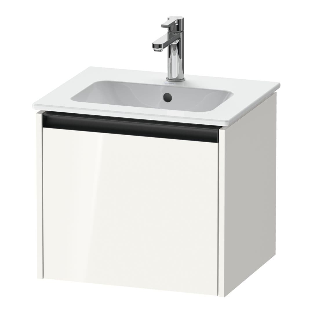 Duravit Ketho.2 – Έπιπλο Νιπτήρα – 510 mm, 1 συρτάρι, νιπτήρας κέντρο – White High Gloss, Decor (K25061022220000)