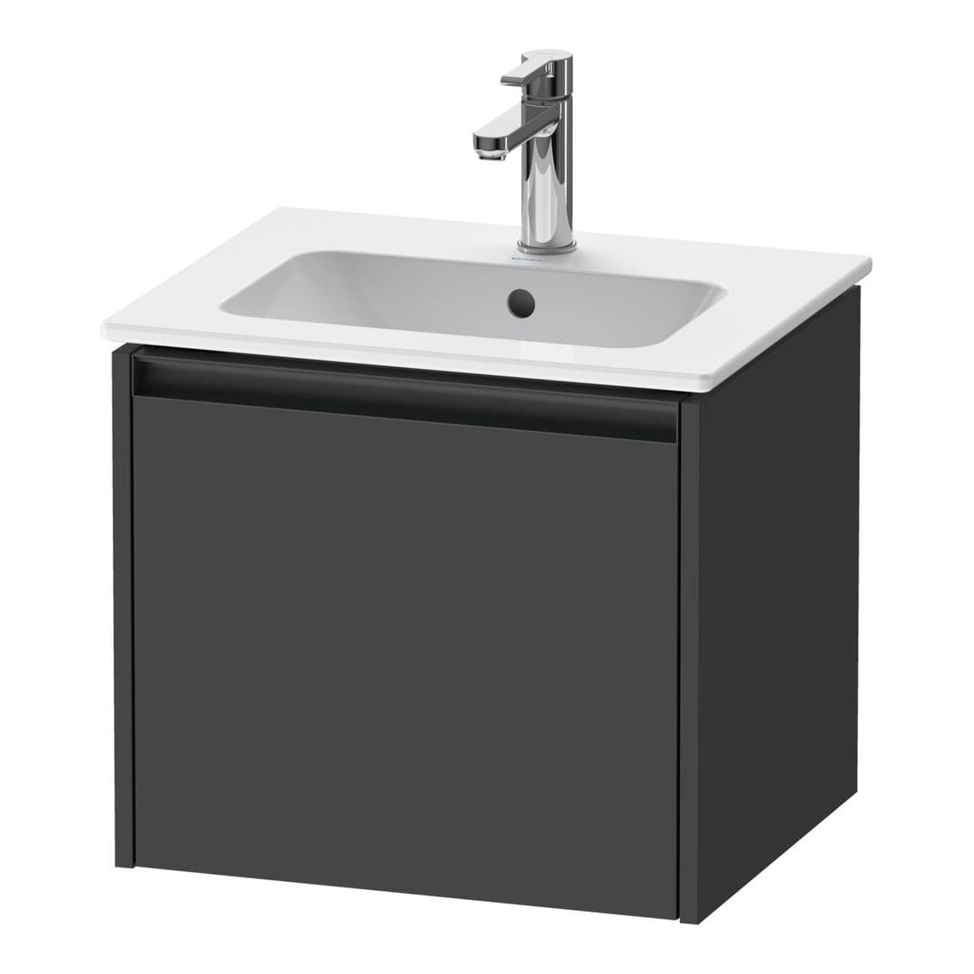 Duravit Ketho.2 – Έπιπλο Νιπτήρα – 510 mm, 1 συρτάρι, νιπτήρας κέντρο – Graphite Matt, Decor (K25061049490000)