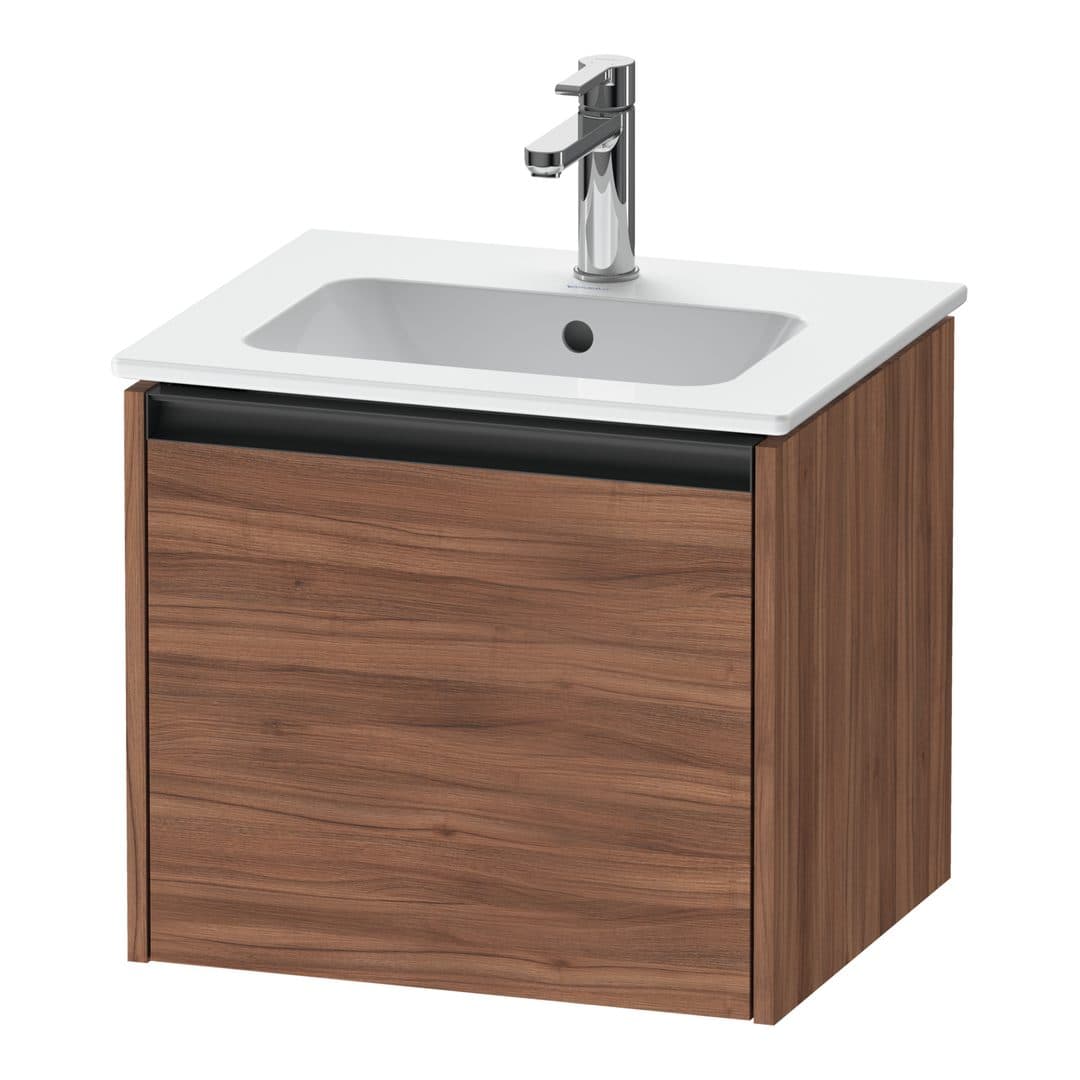 Duravit Ketho.2 – Έπιπλο Νιπτήρα – 510 mm, 1 συρτάρι, νιπτήρας κέντρο – Walnut Matt, Decor (K25061079790000)