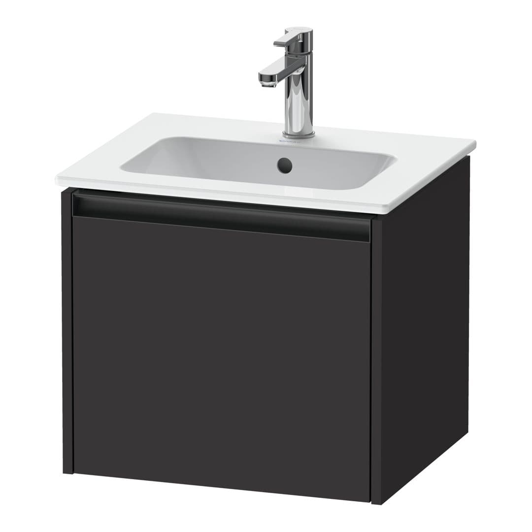 Duravit Ketho.2 – Έπιπλο Νιπτήρα – 510 mm, 1 συρτάρι, νιπτήρας κέντρο – Graphite Super Matt, Decor (K25061080800000)