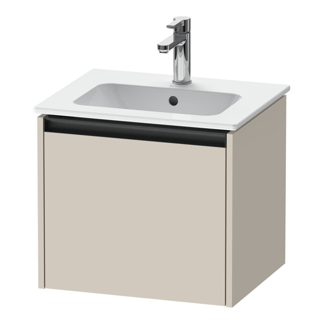 Duravit Ketho.2 – Έπιπλο Νιπτήρα – 510 mm, 1 συρτάρι, νιπτήρας κέντρο – Taupe Super Matt, Decor (K25061083830000)