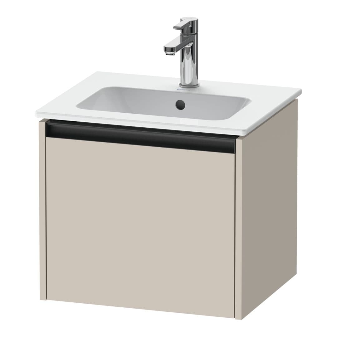 Duravit Ketho.2 – Έπιπλο Νιπτήρα – 510 mm, 1 συρτάρι, νιπτήρας κέντρο – Taupe Matt, Decor (K25061091910000)
