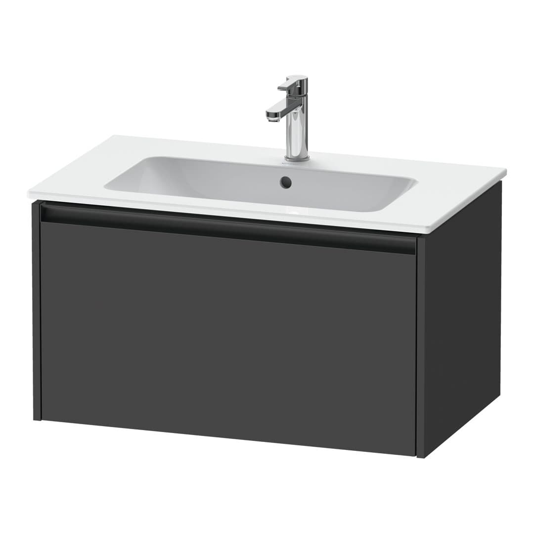 Duravit Ketho.2 – Έπιπλο Νιπτήρα – 810 mm, 1 συρτάρι – Graphite Matt, Decor (K25063049490000)