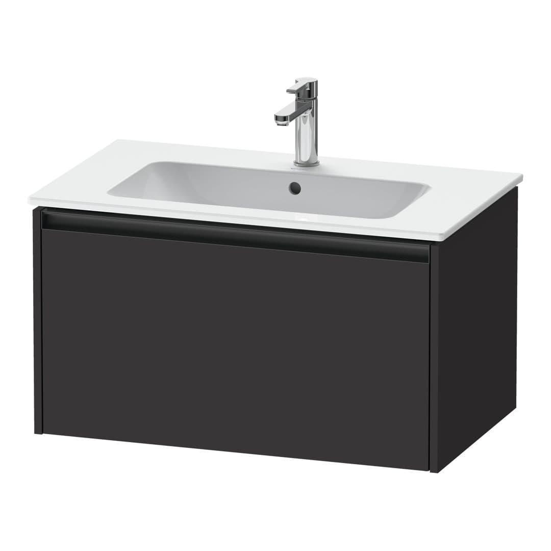 Duravit Ketho.2 – Έπιπλο Νιπτήρα – 810 mm, 1 συρτάρι – Graphite Super Matt, Decor (K25063080800000)