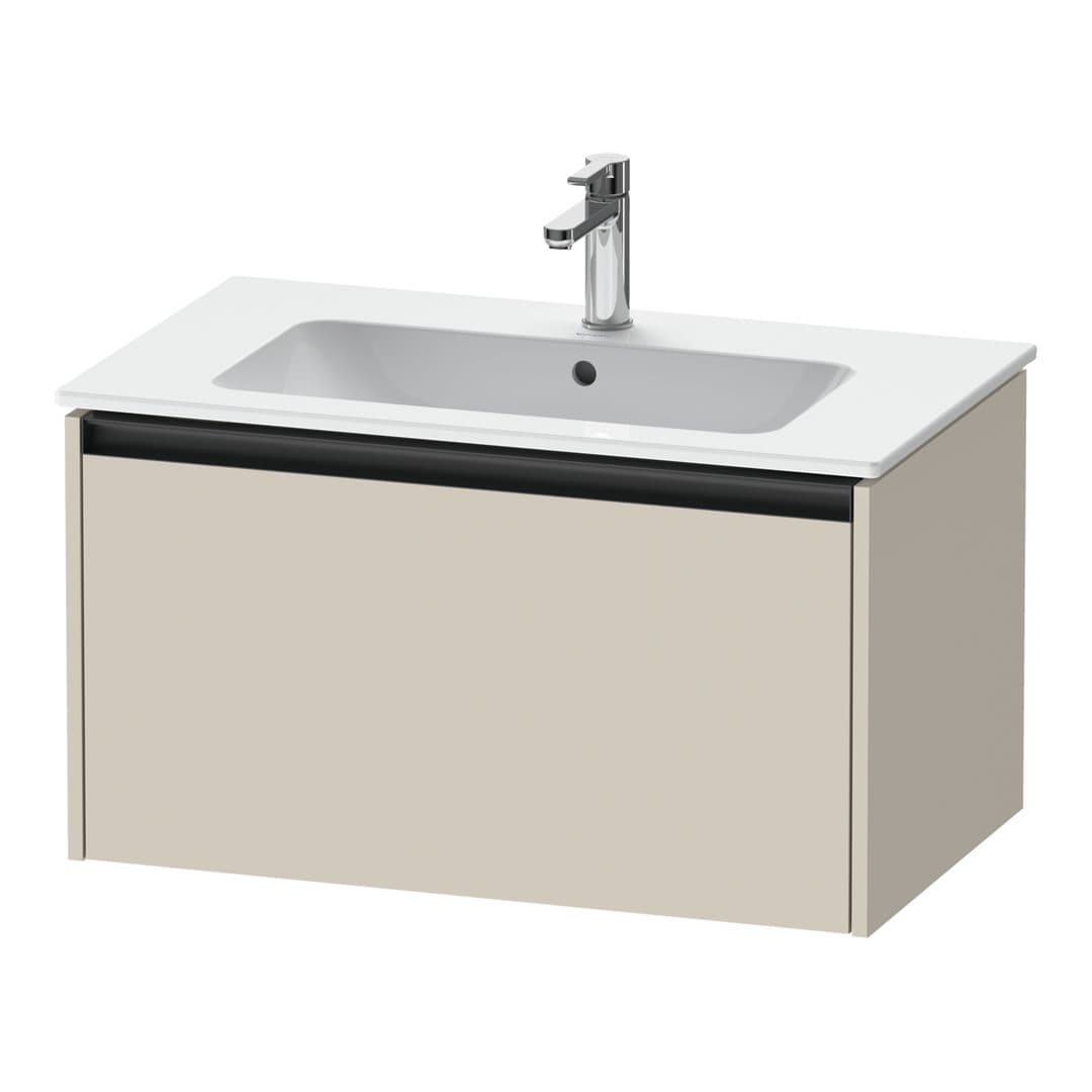 Duravit Ketho.2 – Έπιπλο Νιπτήρα – 810 mm, 1 συρτάρι – Taupe Super Matt, Decor (K25063083830000)