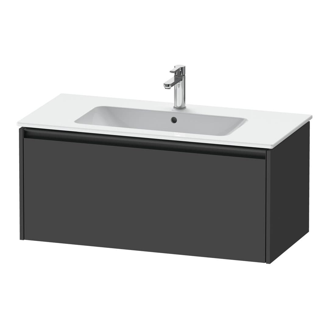 Duravit Ketho.2 – Έπιπλο Νιπτήρα – 1010 mm, 1 συρτάρι, νιπτήρας κέντρο – Graphite Matt, Decor (K25064049490000)