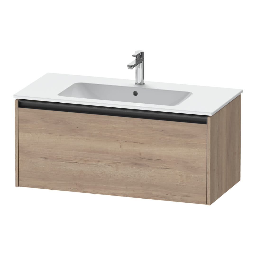 Duravit Ketho.2 – Έπιπλο Νιπτήρα – 1010 mm, 1 συρτάρι, νιπτήρας κέντρο – Marbled Oak Matt, Decor (K25064055550000)