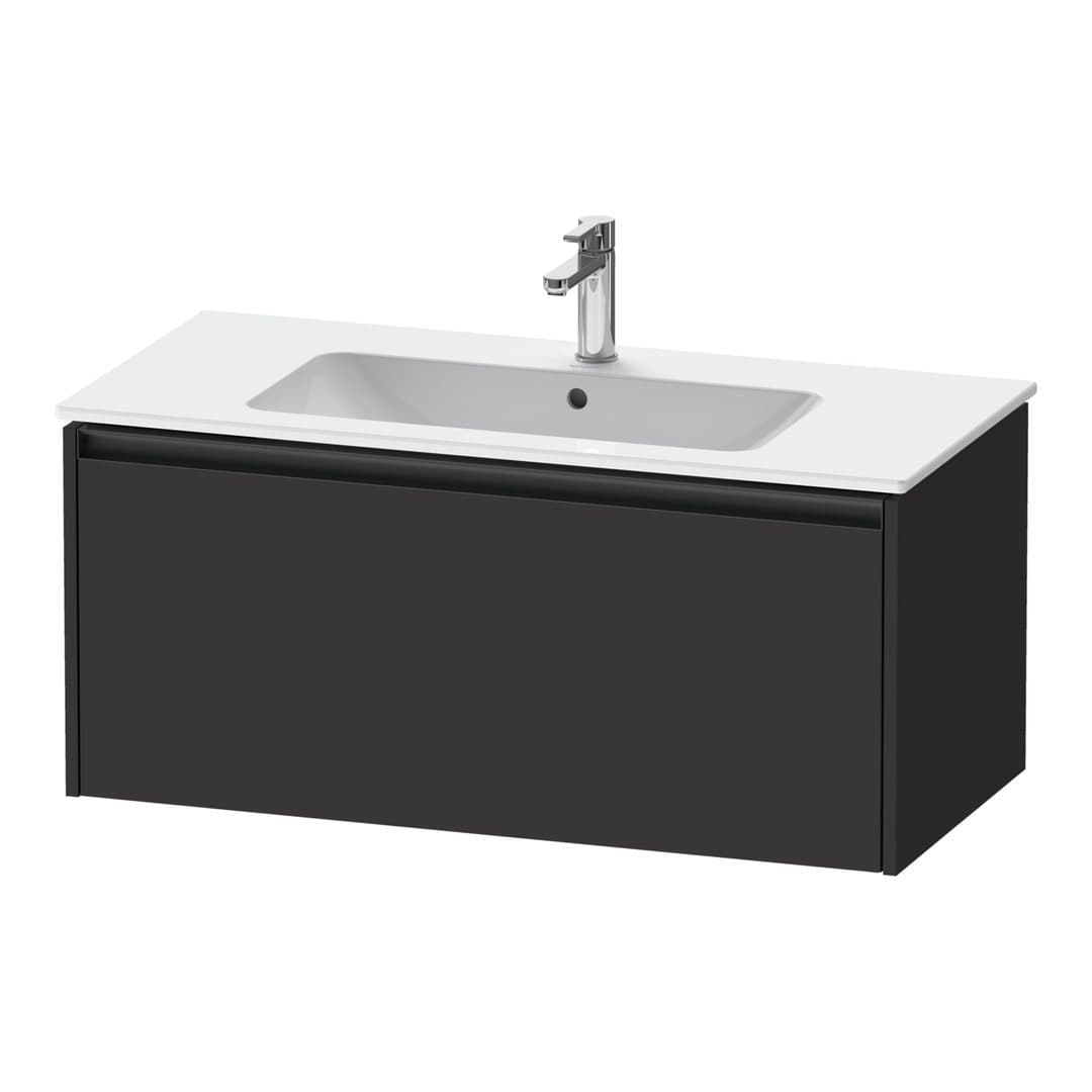 Duravit Ketho.2 – Έπιπλο Νιπτήρα – 1010 mm, 1 συρτάρι, νιπτήρας κέντρο – Graphite Super Matt, Decor (K25064080800000)
