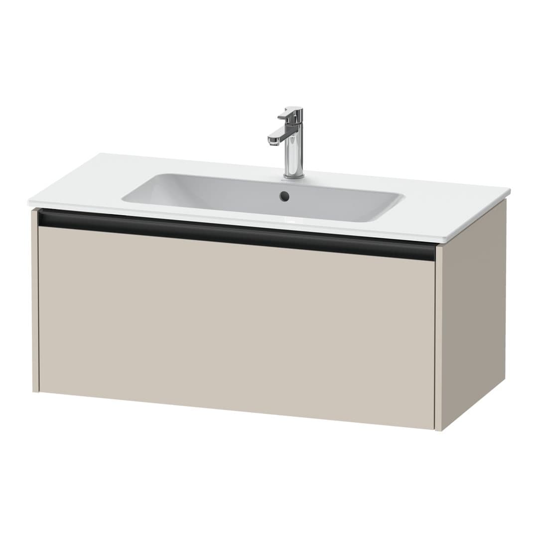 Duravit Ketho.2 – Έπιπλο Νιπτήρα – 1010 mm, 1 συρτάρι, νιπτήρας κέντρο – Taupe Matt, Decor (K25064091910000)