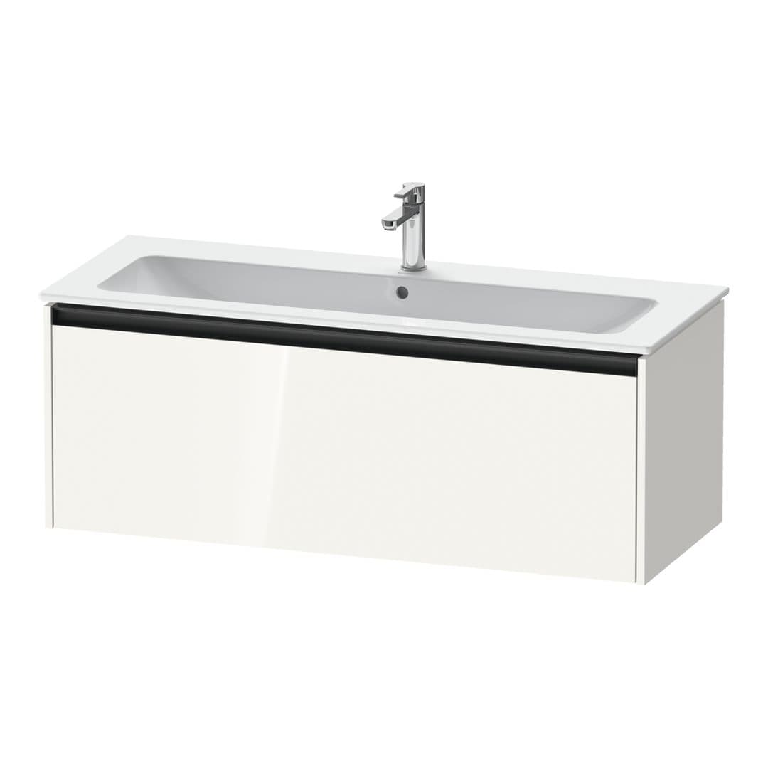 Duravit Ketho.2 – Έπιπλο Νιπτήρα – 1210 mm, 1 συρτάρι, νιπτήρας κέντρο – White High Gloss, Decor (K25065022220000)