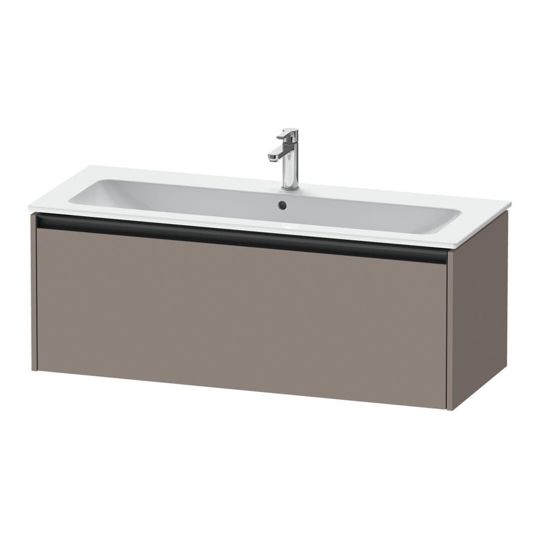 Duravit Ketho.2 – Έπιπλο Νιπτήρα – 1210 mm, 1 συρτάρι, νιπτήρας κέντρο – Basalte Matt, Decor (K25065043430000)