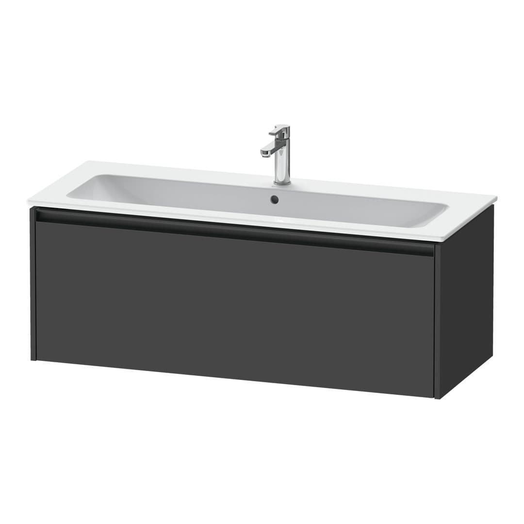 Duravit Ketho.2 – Έπιπλο Νιπτήρα – 1210 mm, 1 συρτάρι, νιπτήρας κέντρο – Graphite Matt, Decor (K25065049490000)
