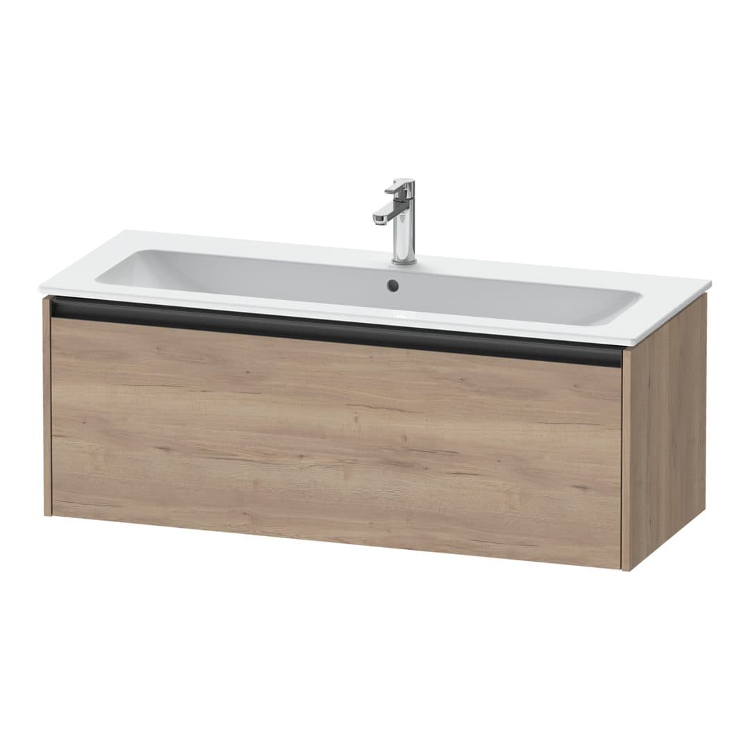 Duravit Ketho.2 – Έπιπλο Νιπτήρα – 1210 mm, 1 συρτάρι, νιπτήρας κέντρο – Marbled Oak Matt, Decor (K25065055550000)