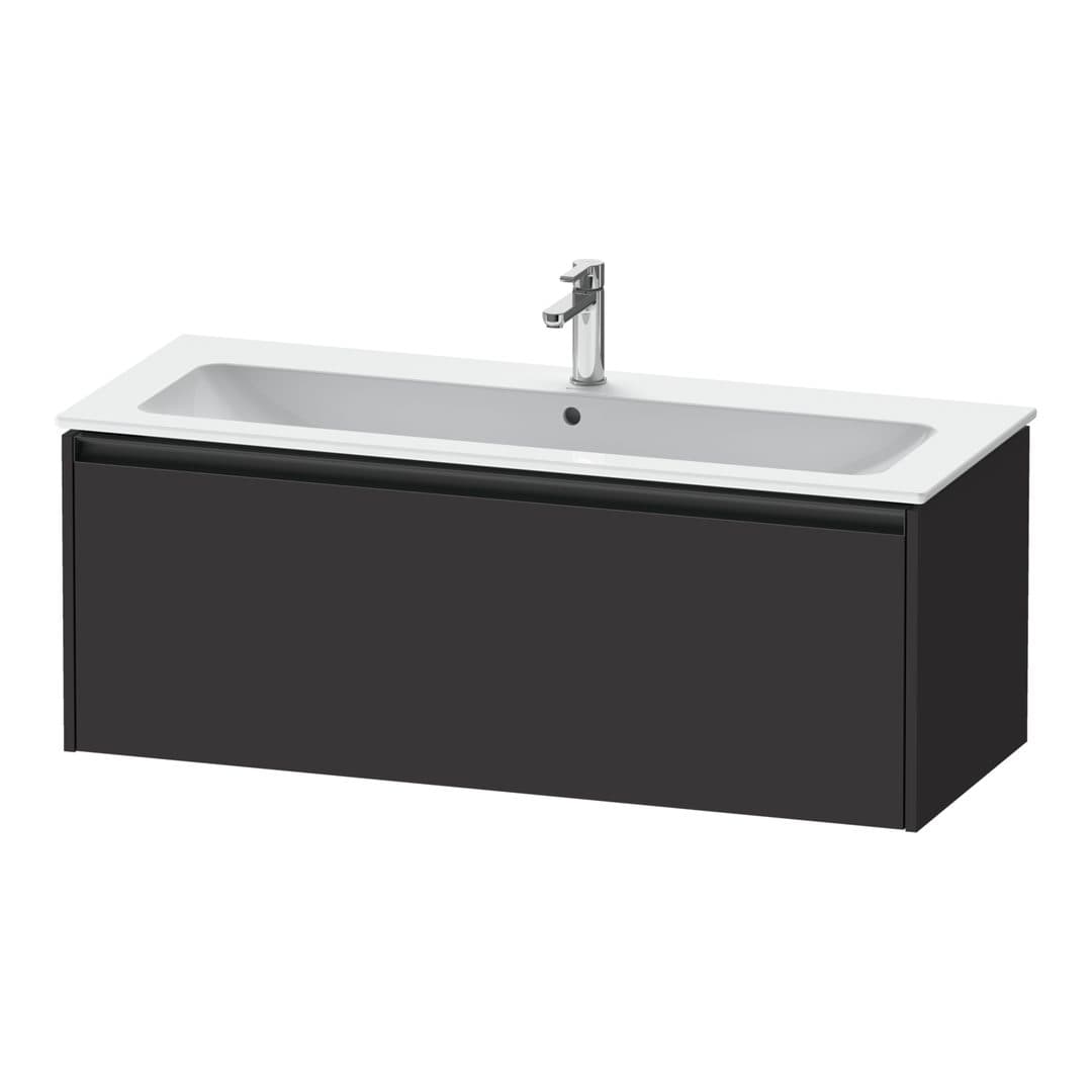 Duravit Ketho.2 – Έπιπλο Νιπτήρα – 1210 mm, 1 συρτάρι, νιπτήρας κέντρο – Graphite Super Matt, Decor (K25065080800000)
