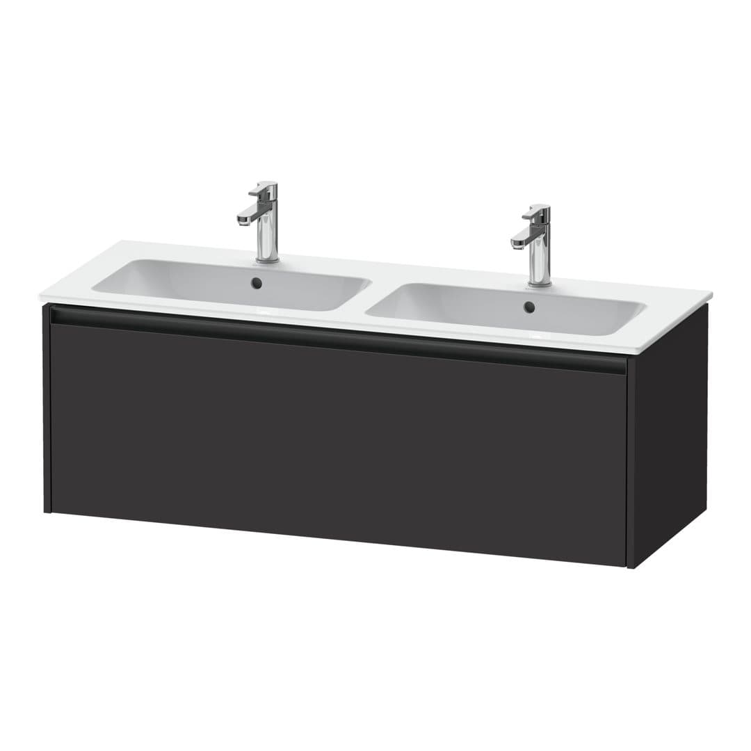 Duravit Ketho.2 – Έπιπλο Νιπτήρα – 1280 mm, 1 συρτάρι – Graphite Super Matt, Decor (K25066080800000)