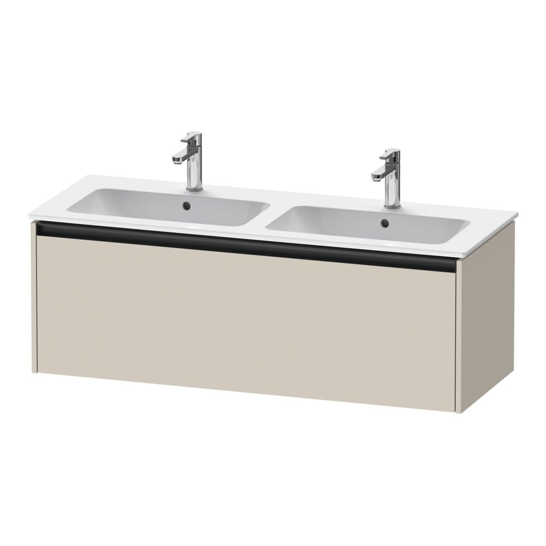 Duravit Ketho.2 – Έπιπλο Νιπτήρα – 1280 mm, 1 συρτάρι – Taupe Super Matt, Decor (K25066083830000)